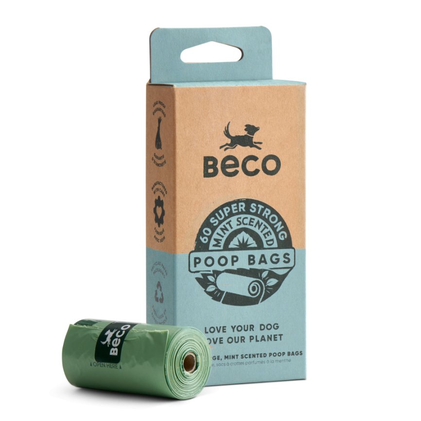 Beco Large Mint - Scented Poop Bags - The Bark Side