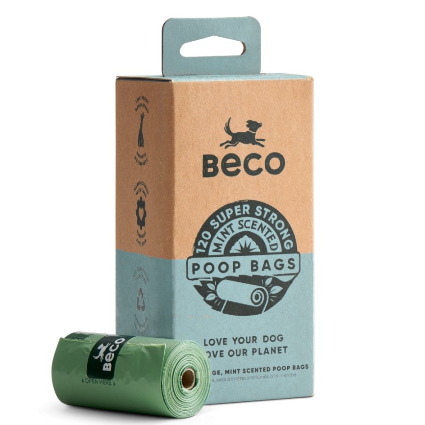 Beco Large Mint - Scented Poop Bags - The Bark Side